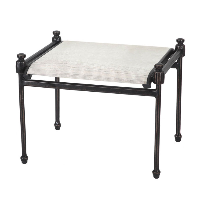 Morro Bay Cast Aluminum Sling Ottoman by Gensun - Image 2